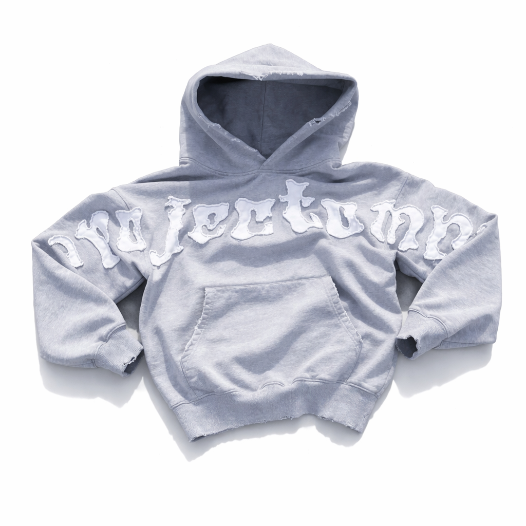 Gray "Omni" Cross-Chest Hoodie