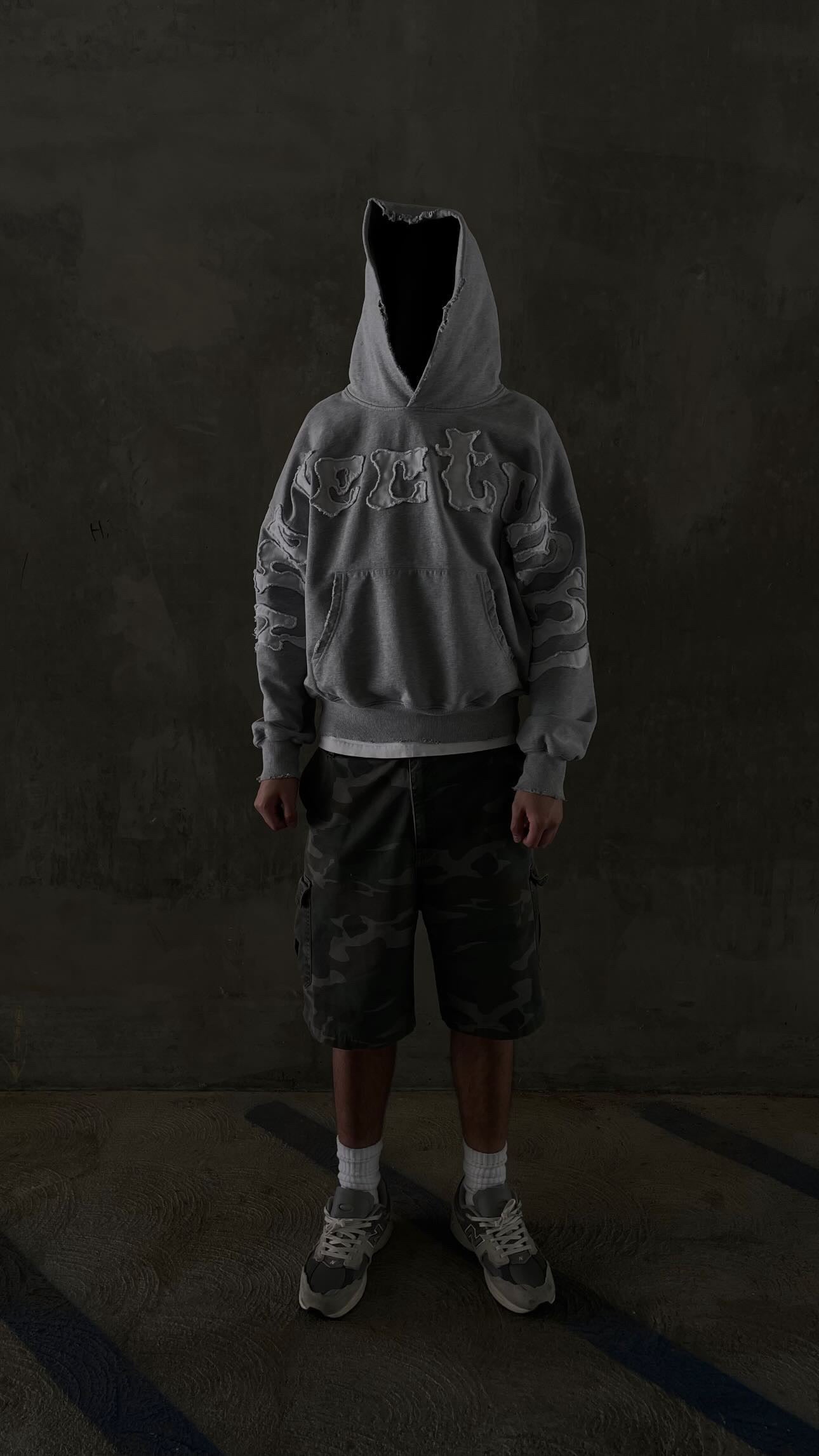 Gray "Omni" Cross-Chest Hoodie