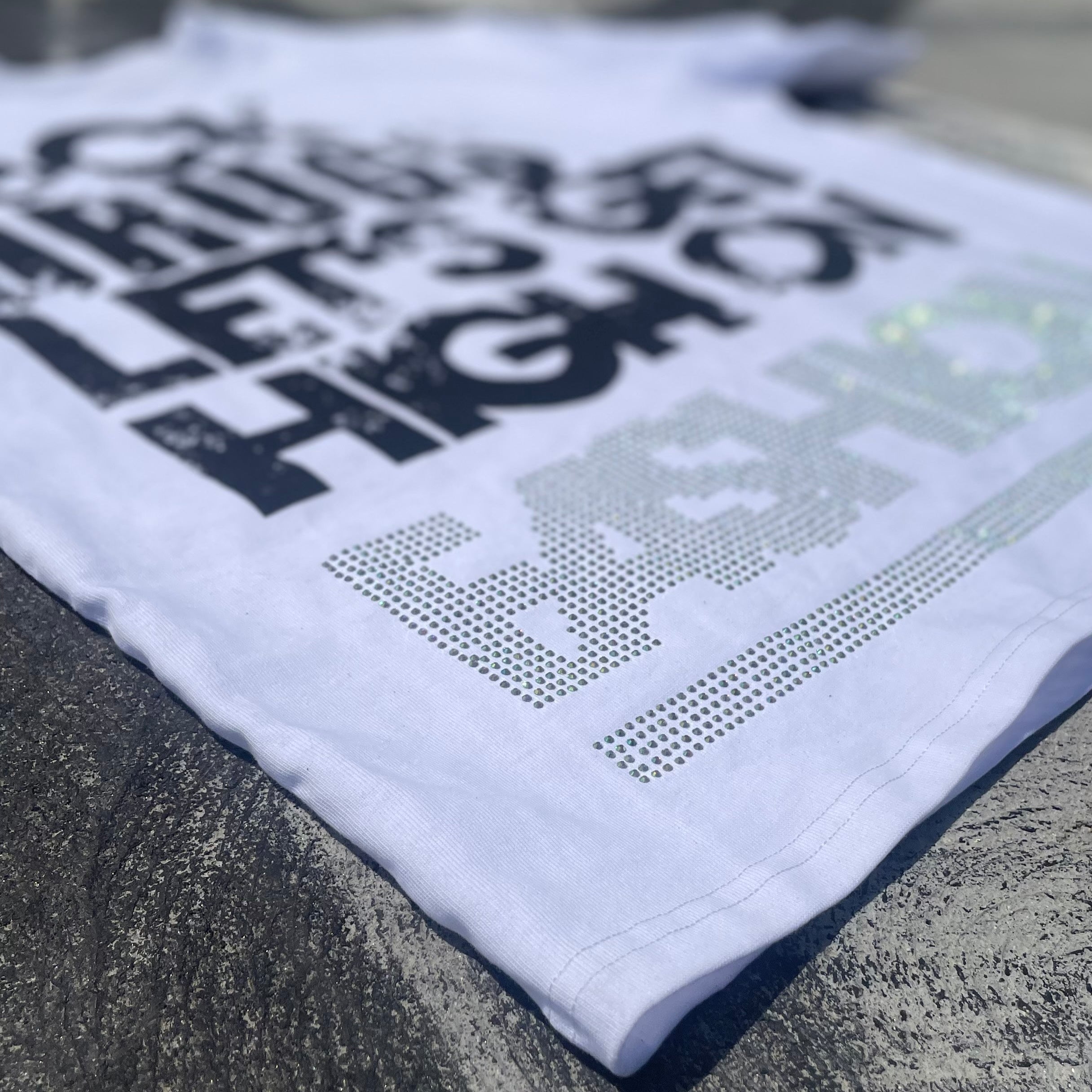 White "F*CK DR*GS" Tee